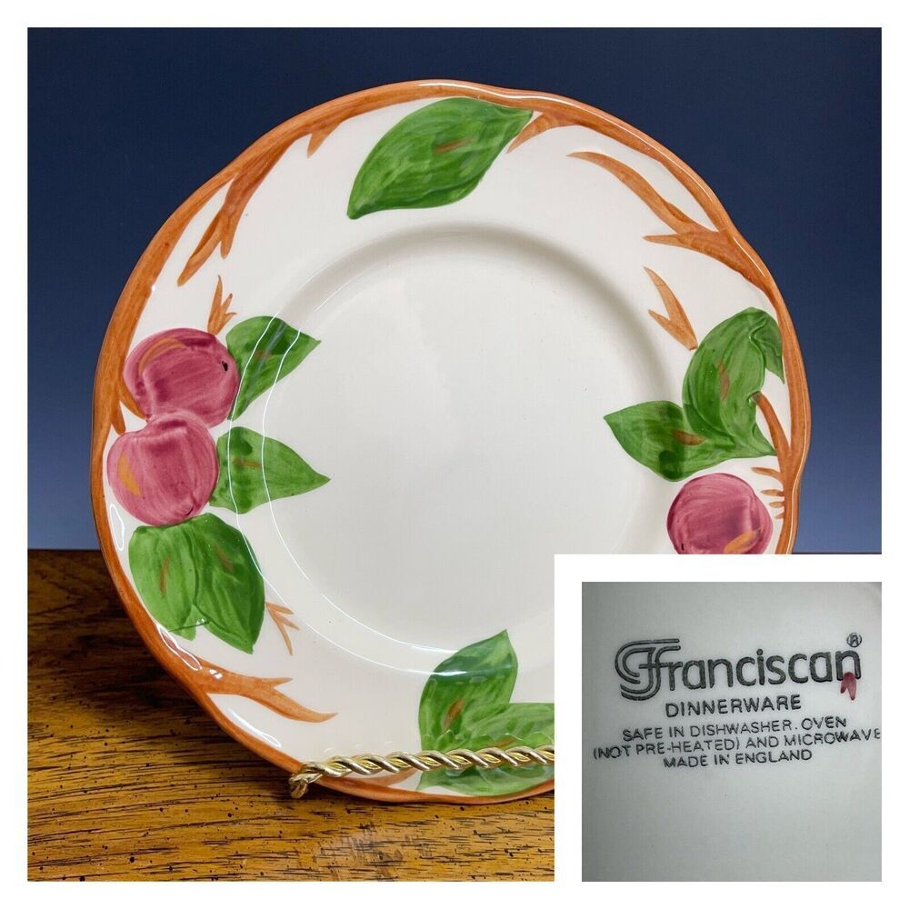 Franciscan ENGLAND Apple Salad‎ Plate 7.5” Luncheon Oven Vintage